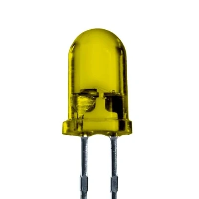 Image of Lumetheus LEDs 5 mm Colour Yellow Extra Super Bright 3000 mcd 50 Pieces 2 3 Volts Pin Light Emitting LED Diode Diffused Lens