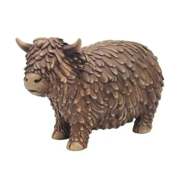 Image of Lesser &amp; Pavey Hughie Highland Cow XL Ornaments For Gift Lovely Gifts Home and Office Decoration From The Leonardo Collection Animal Range LP73555