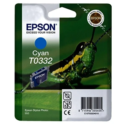 Image of Epson T0332 Cyan Ink Cartridge for Stylus Photo 950 Printer (C13T03324010)