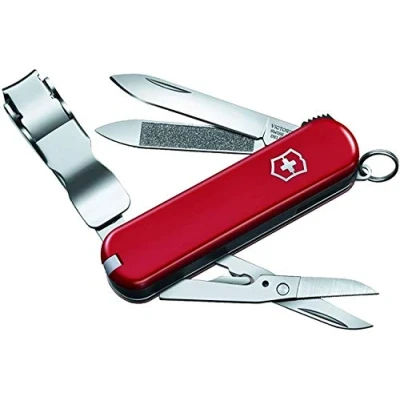 Image of Victorinox Nailclip 580, Swiss Made, 8 Functions, Nail File, Clipper, Blade, Scissors, Red