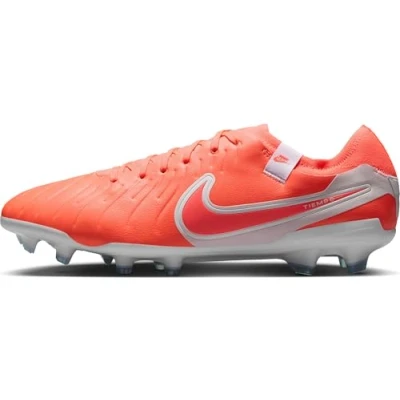 Image of Nike Performance Legend 10 PRO FG Moulded stud football boots, Size: 6.5, Hot lava/white Imitation leather/ textile