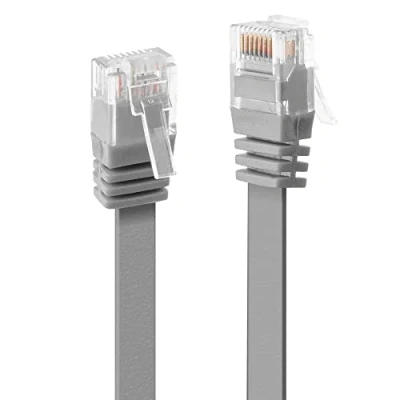 Image of LINDY 5m Cat.6 U/UTP Flat Network Cable, Grey