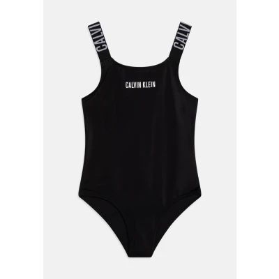 Image of Calvin Klein CK Jeans Girls Swimsuit Scoop Back Swimsuit, Black (Pvh Black), 14 16