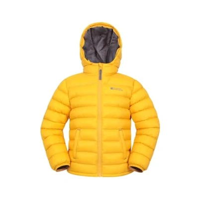 Image of Mountain Warehouse Seasons Padded Kids Jacket Water Resistant &amp; Lightweight Insulated Rain Coat for Boys Girls Great Spring Summer, School or Travelling Yellow 11 12 Years