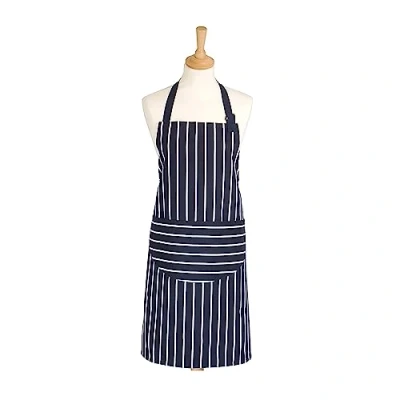 Image of Butchers Stripe Adult Apron Long, Navy