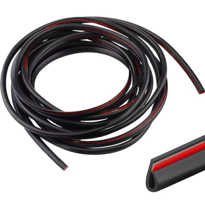 Image of car edge protector Strip, CTRICALVER 5M door seal U shaped protection protector, Fit for SUV Sedan MPV and Most Models (Black)