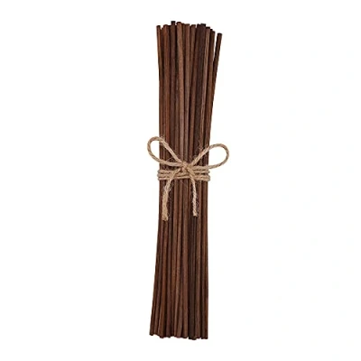 Image of 10 inch 100 Pcs Natural Rattan Wood Reed Diffuser Sticks Essential Oil Aroma Replacement (Brown 50pcs)