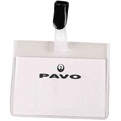 Image of PAVO Premium 60 x 90 mm Visitor Name Badge (Pack of 50)