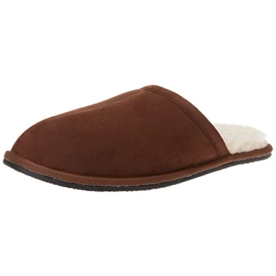 Image of Amazon Essentials Men&#039;s Cosy Slipper, Dark Toffee Brown Microsuede, 7 UK