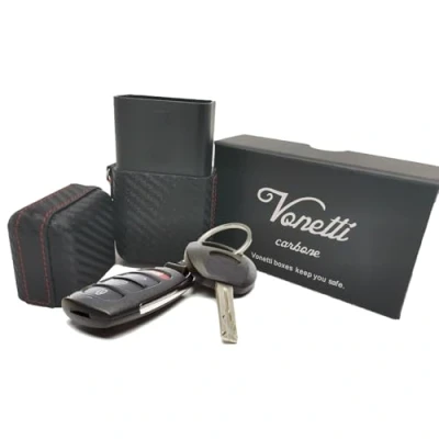 Image of VONETTI Carbone Faraday Box for Car Keys, Key Signal Blocker Pouch, RFID Fob Protector