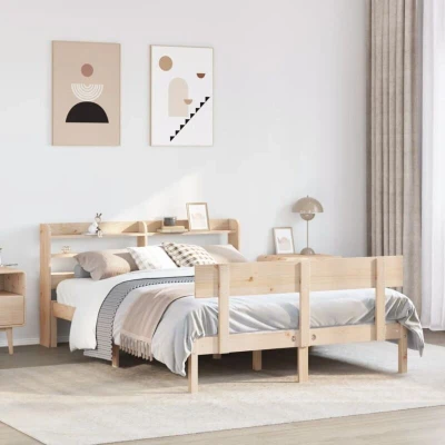 Image of Bed Frame without Mattress 120x200 cm Solid Wood Pine Vidaxl