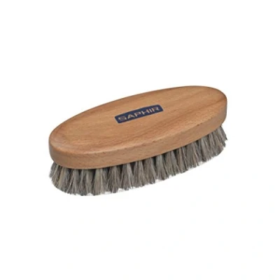 Image of SAPHIR Oval Horse Hair Brush, Grey, Brown, 1 Unit
