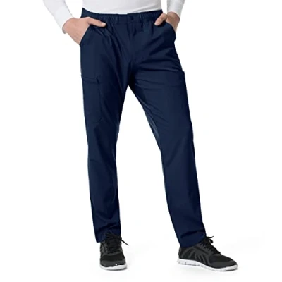 Image of Carhartt Men&#039;s Athletic Cargo Pant Medical Scrubs, Navy, XXXL