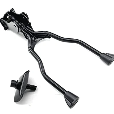Image of KUNANG Bike Kickstand, Stand, Double Leg Iron Bicycle Kick Stand for Mountain Road Bicycle, Suitable Bicycles from 26&quot; 28&quot;, Height Adjustable, Iron, Black