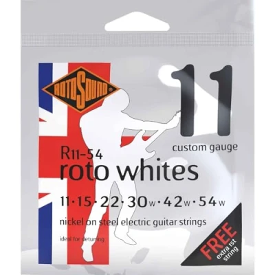 Image of Rotosound R Roto electric guitar nickel plated set Custom gauge 11 54 R11