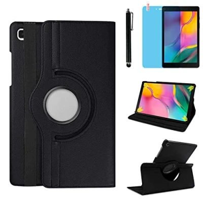 Image of Case for Samsung Galaxy Tab A7 Lite 8.7 inch 2021 (SM T220 SM T225 T227) 360 Degree Rotating Stand Full Protective Cover,With Stylus Pen,Screen Film (Black)