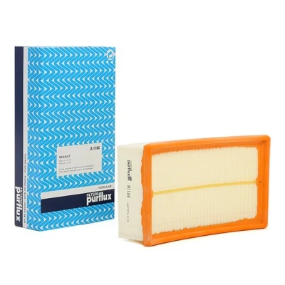 Image of FA3055 Air Filter PURFLUX A1184 58mm 141mm 237mm Insert NISSAN: Juke, MICRA 3, Note I, RENAULT: Clio Modus / Grand Modus, III Grandtour