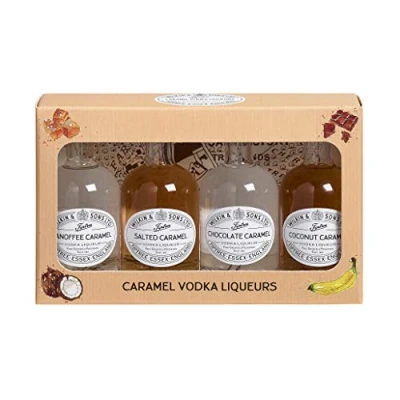 Image of Tiptree Miniature Caramel Vodka Liqueurs Box, 4 x 50ml