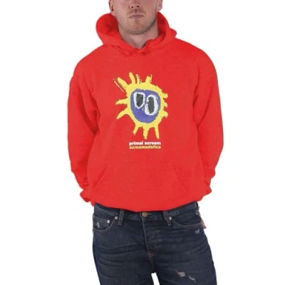 Image of Rock Off officially licensed products Primal Scream Screamadelica Pullover Hoodie L Red