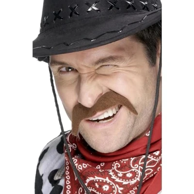 Image of Smiffy&#039;s Cowboy Tash Self Adhesive Brown