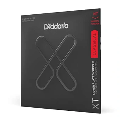 Image of D&#039;Addario Guitar Strings XT Coated Classical XTC45FF Silver Plated Copper, Dynacore, Carbon Trebles Normal Tension