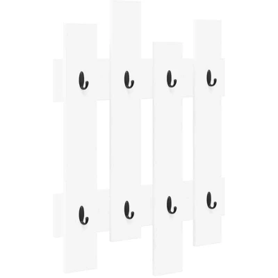 Image of Wall mounted Coat Rack with Storage White Engineered wood Vidaxl