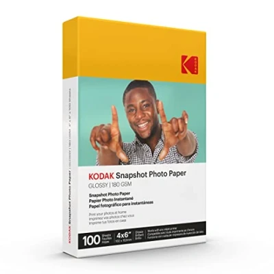 Image of Kodak Photo Paper Gloss 4 X 6 SNAPSHOT 100 count, 48lb 180 g/m 2 8.5MIL (41305) Not compatible with Dock Printers.