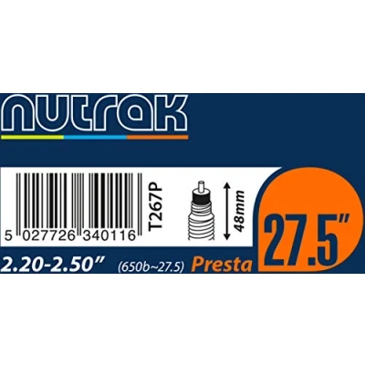 Image of Nutrak 26 x 4.0 4.3 inch Presta inner tube 1.3 mm butyl