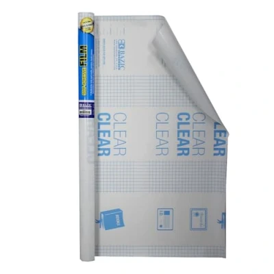 Image of BAZIC Book Cover Clear Self Adhesive Bookcover 17.5&quot; X 1.7 Yard (60&quot;), Laminate Roll Books Documents, Film Easy Peel, 1