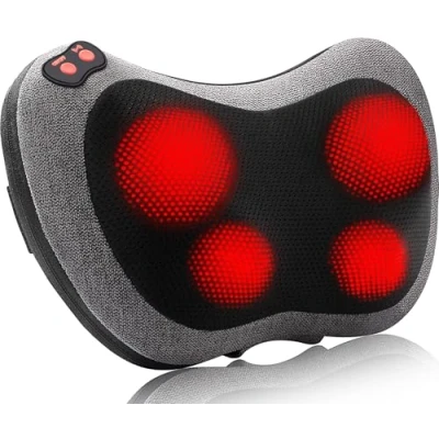 Image of Papillon Back Massager with Heat,Shiatsu and Neck Deep Tissue Kneading,Electric Massage Pillow for Back,Neck,Shoulders,Legs, Foot,Body Muscle Pain Relief,Use at Home,Car,Office
