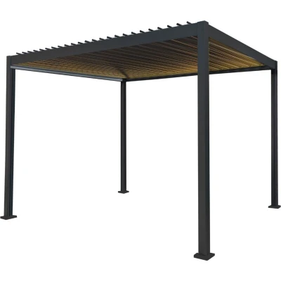 Image of MonsterShop Aluminium Pergola with LED Lights 3m x