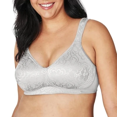 Image of PLAYTEX Women&#039;s 18 Hour Ultimate Lift Wireless Full Coverage Bra, Single Or 2 Pack, Opaque, Crystal Grey, 36C