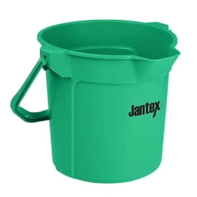 Image of Jantex Green Graduated Bucket with Pouring Lip 10L