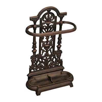 Image of Selections Cast Iron Traditional Umbrella Storage Stand with Drip Tray
