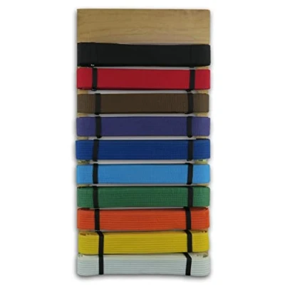 Image of Playwell MARTIAL ARTS Foldable Wall Mounted Belt Display Holds 10 Belts