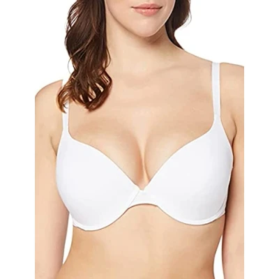 Image of Wonderbra Women&#039;s Ultimate Silhouette T Shirt Bra Everyday, White, 32G