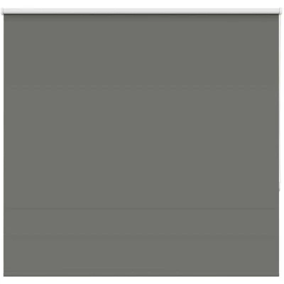 Image of vidaXL Roller Blind Blackout Grey 145x130 cm Fabric Width 141.6 Polyester