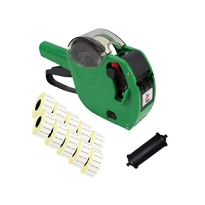 Image of Panther™ PL 2612 Date Coding Gun Starter Pack with 15,000 White Permanent &#039;Display Until&#039; Labels Black Text