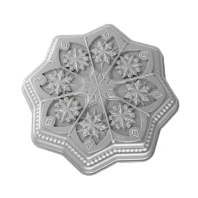 Image of Nordic Ware Sweet Snowflakes Shortbread Pan, Metallic