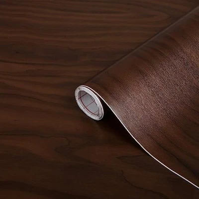 Image of d c fix Vinyl wrap Apple Birch Chocolate Wood Effect 45 cm x 2 m Sticky Back Plastic roll for Furniture, Kitchen &amp; cupboards Contact Paper Sticker self Adhesive Film