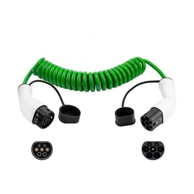 Image of EV Extras Type 2 7.5 metre Coiled/Sprung Charging Cable 32A