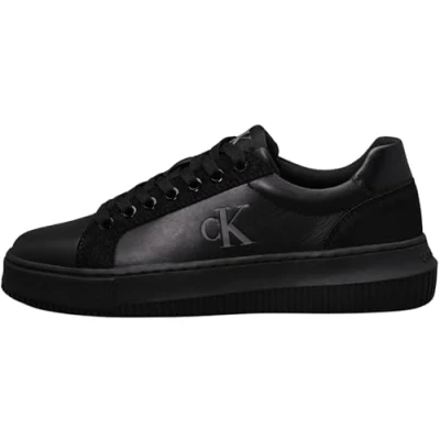 Image of Calvin Klein Jeans Chunky Cupsole Trainers, Women&#039;s, Size: 6.5, Triple black Leather