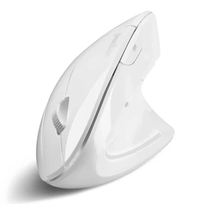 Image of perixx PERIMICE 813W Bluetooth Vertical Mouse Wireless 3 in 1 Multi Device Spec Travelling Carry Bag Ergonomic Right Handed Design White