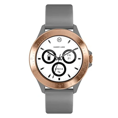 Image of Harry Lime Fashion Smart Watch in Stone with Rose Gold Colour Bezel