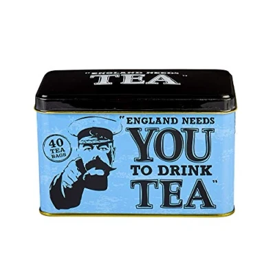 Image of New English Teas England Needs You Tea Tin with 40 Afternoon Teabags