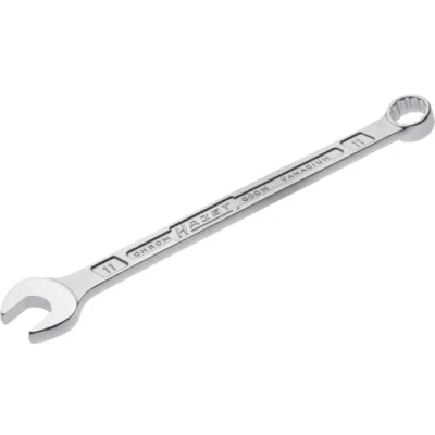 Image of HAZET 600N 11 168.5 mm 12 Point Traction Profile Polished Head Combination Wrench Chrome Plated