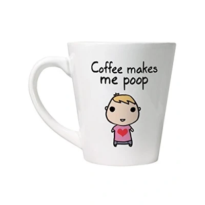 Image of Grindstore Coffee Makes Me Poop Latte Mug for Tea or White