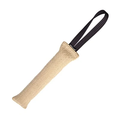 Image of DINGO GEAR Bite Tug with 1 Handle Reinforced for Dog Training and Fun 40 x 6 cm, Jute