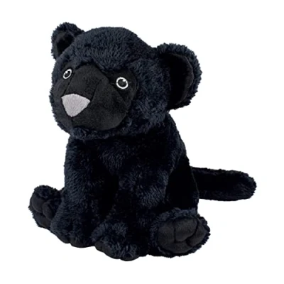 Image of EcoBuddiez Black Panther from Deluxebase. Small Soft Plush Animals made Recycled Plastic Bottles. Eco Friendly Cuddly Gift for Kids and Cute Stuffed Animal Toy Toddlers.