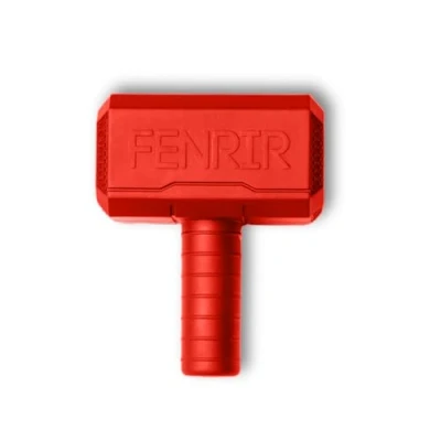Image of Fenrir Hammer Dog Chew Toy Strong Rubber Stuffable Enrichment for Chewers (Red, Small)